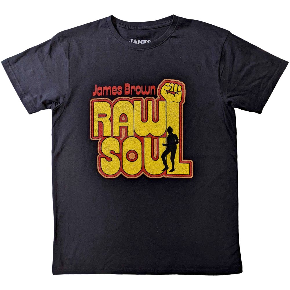 James Brown - Raw Soul Heren Tshirt - Zwart